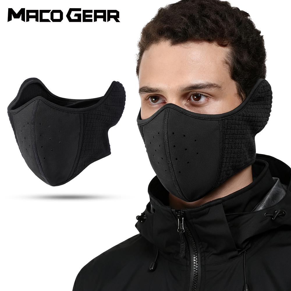Cycling Gear Cold Weather - Windproof Motorcycle Balaclava Warm Half Face