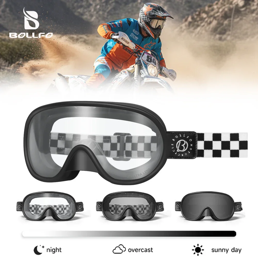 Vintage Cycling Gear - Vintage Motorcycle Goggles Over Glasses Photochromic