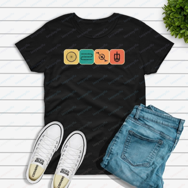 Vintage Cycling Gear - Bike Parts T-shirt Cycling Shirt for