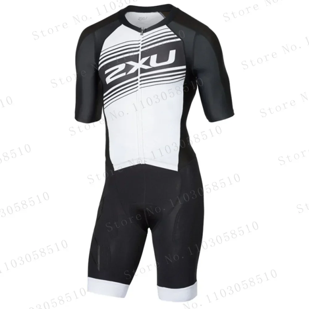 Triathlon Cycling Kit - zxuful Black White Triathlon Suit Men's