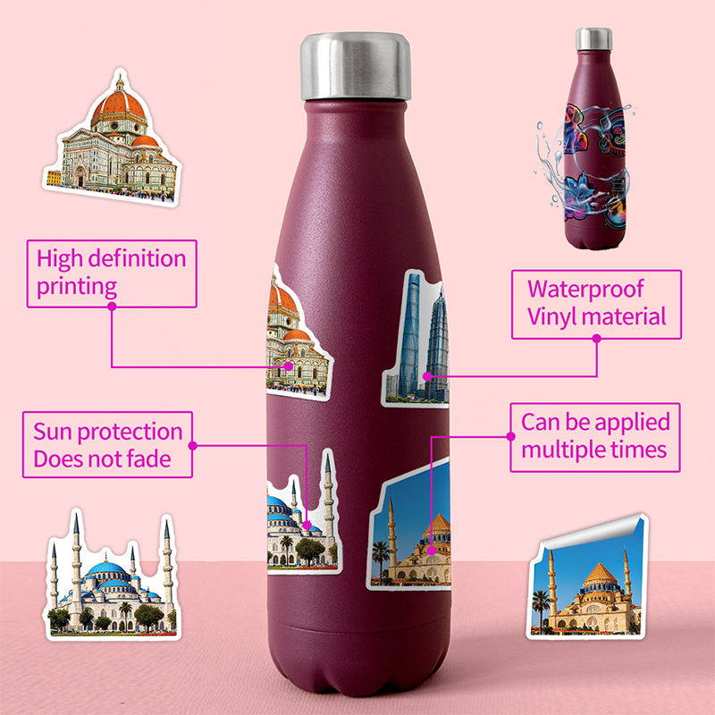 50PCS Famous City Landmark Tra - Vintage Cycling Gear ulasan dan harga
