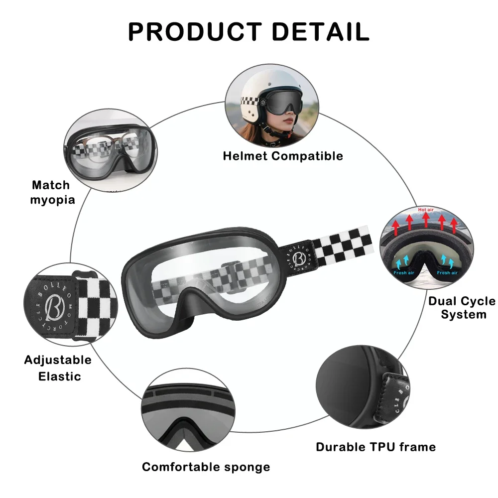 Vintage Motorcycle Goggles Ove - Vintage Cycling Gear ulasan dan harga