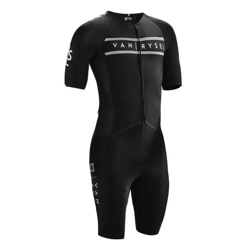 Vanrysel White/black One-piece - Triathlon Cycling Kit ulasan dan harga