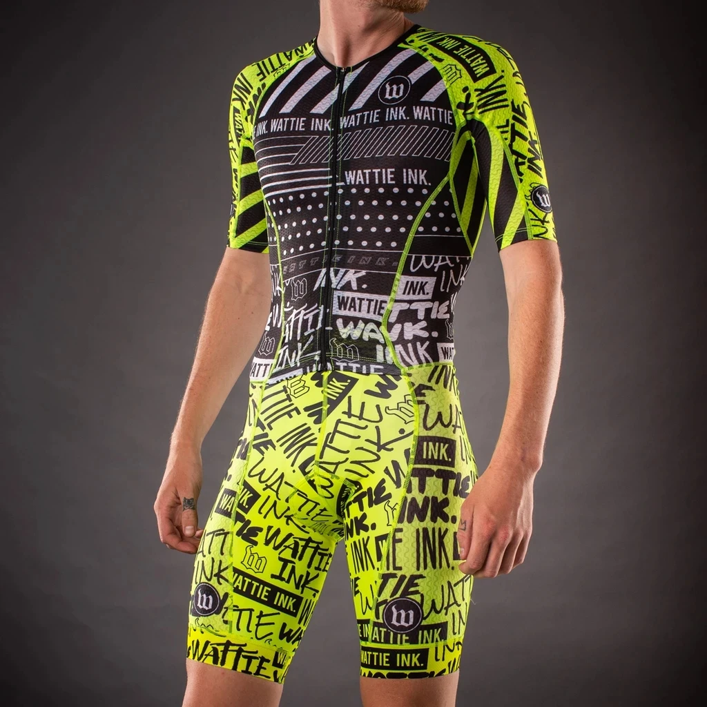 Wattie Ink Men Skinsuit Cyclin - Triathlon Cycling Kit ulasan dan harga