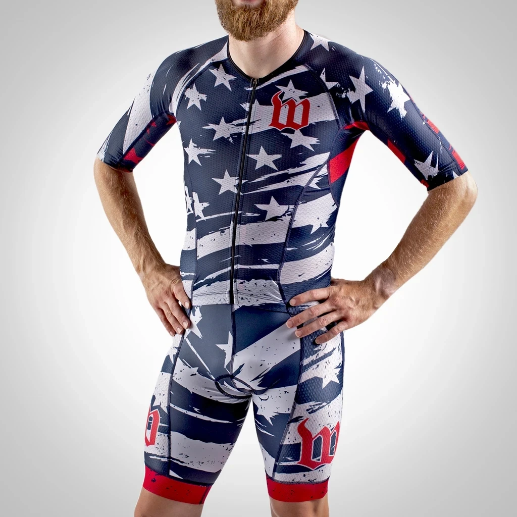 Wattie Ink Men Skinsuit Cyclin - Triathlon Cycling Kit ulasan dan harga