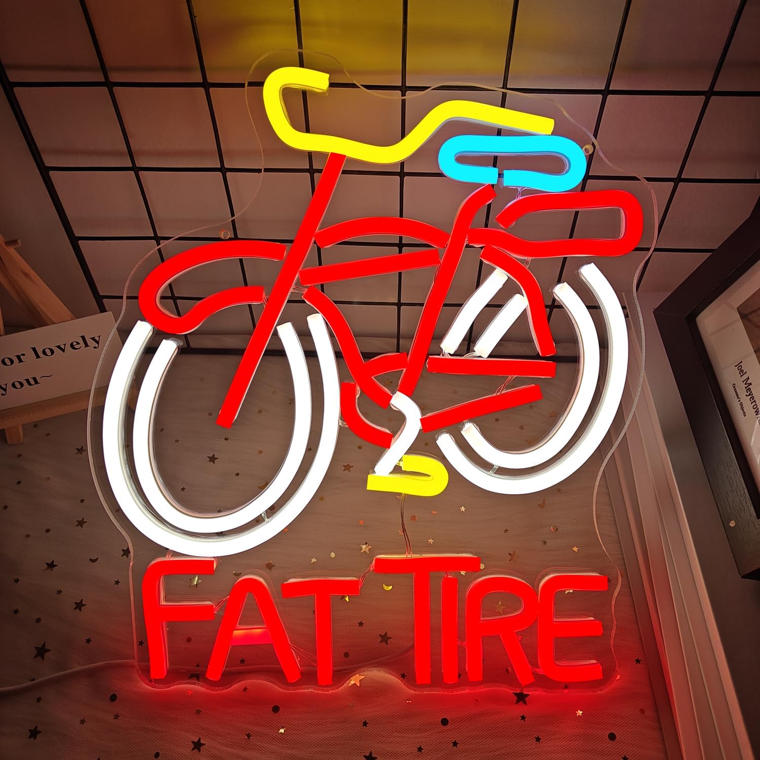 Fat Tire Bike LED Neon Sign US - Cycling Gear Indoor ulasan dan harga